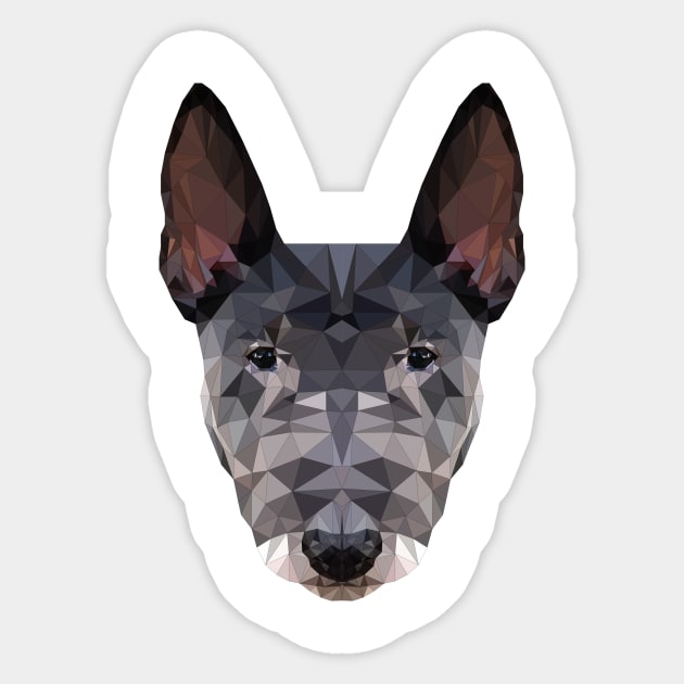 Low Poly Dog Bull Terrier Pet Dogs Art Sticker by Monstershirts